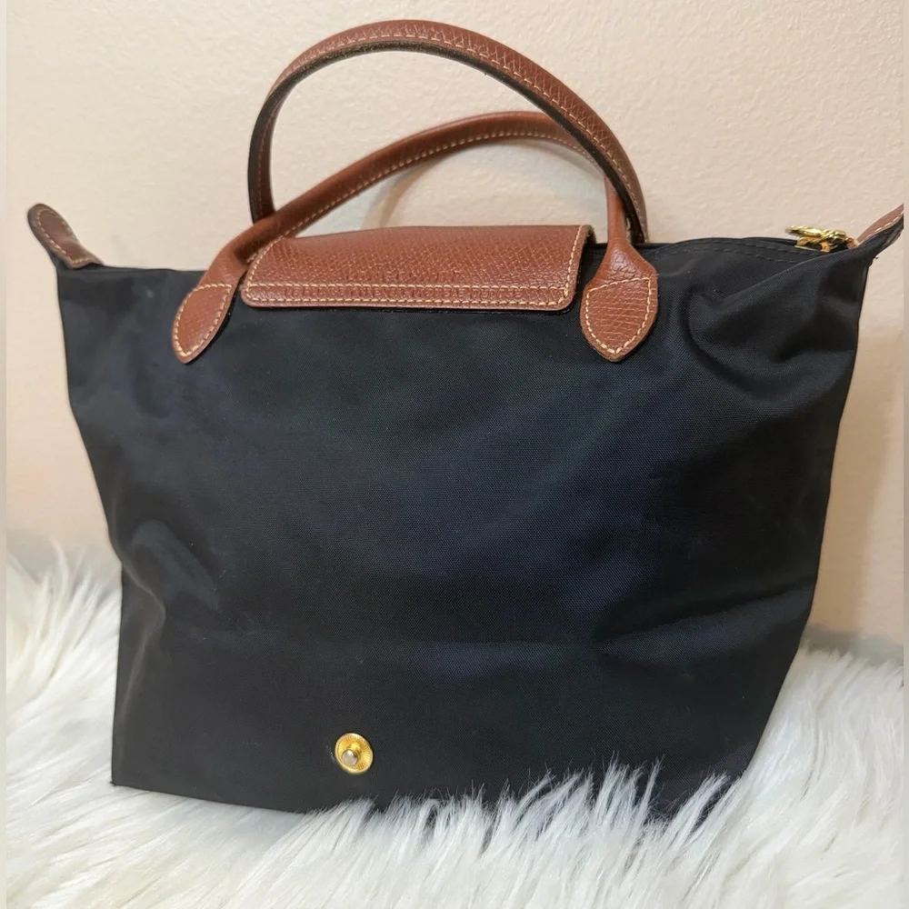 Longchamp Black and Brown Tote Bag - Picture 3 of 10